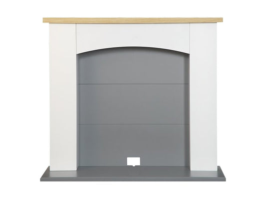 Adam Huxley Electric Stove Fireplace Pure White & Grey, 39"