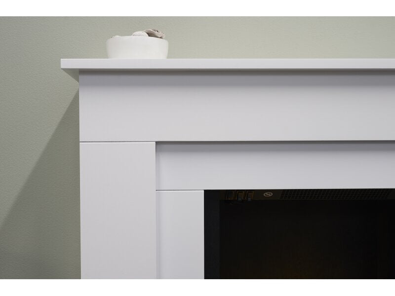Adam Idaho Electric Fireplace Suite in White, 32 Inch