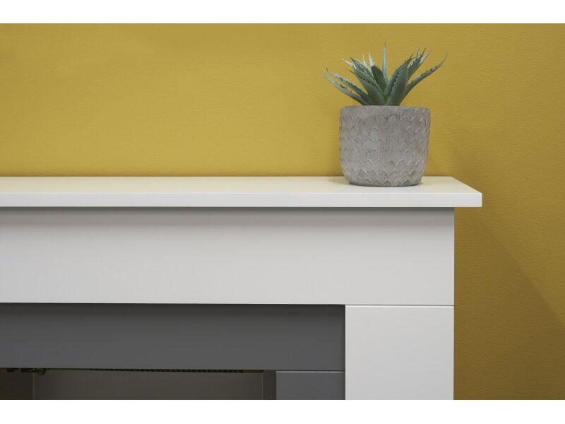 Adam Idaho Electric Fireplace Suite in White & Grey, 32 Inch