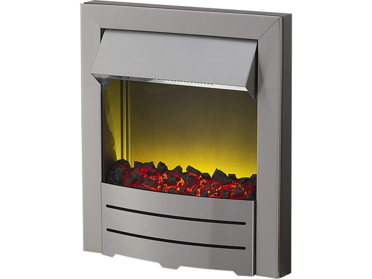 Adam Indiana Electric Fire Brushed Steel
