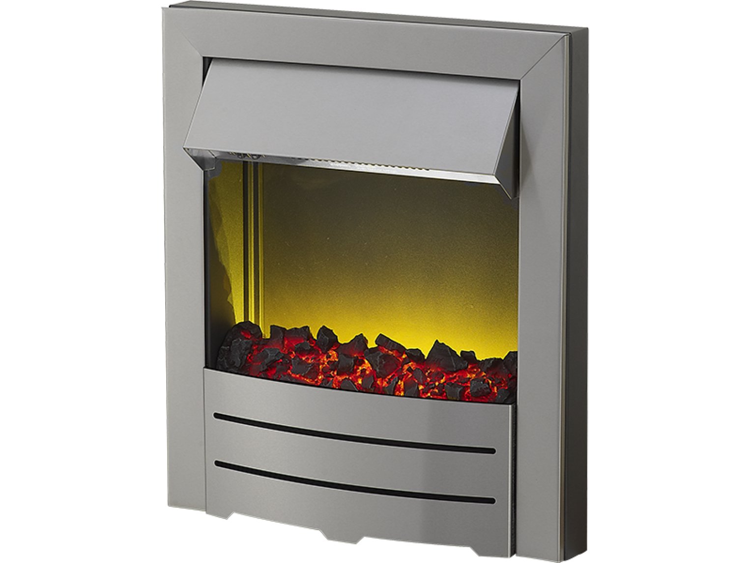 Adam Indiana Electric Fire Brushed Steel
