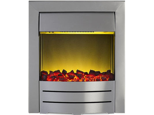 Adam Indiana Electric Fire in Brushed Steel