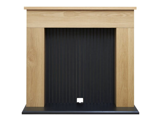 Adam Innsbruck Stove Fireplace in Oak & Black, 45 Inch