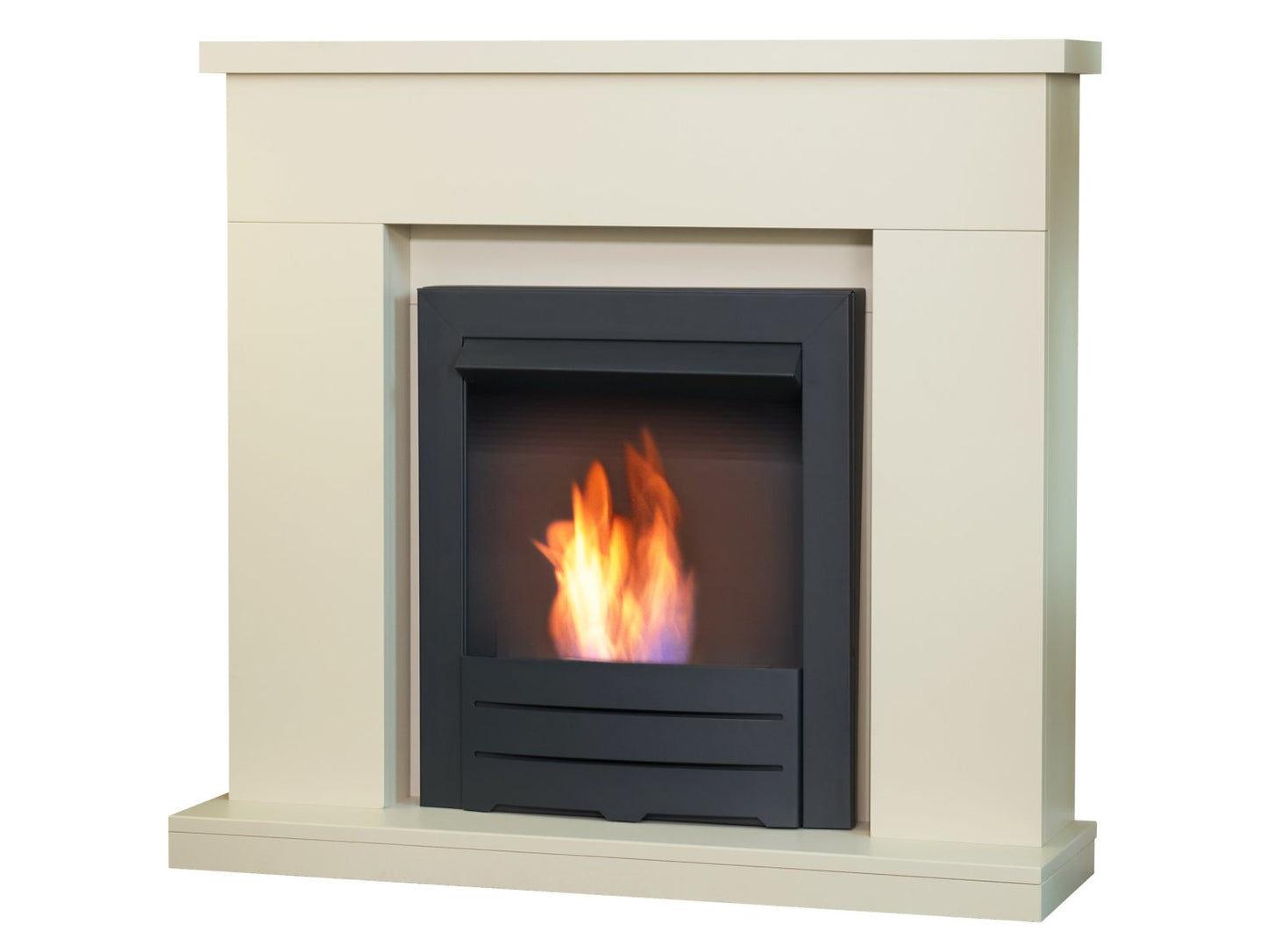 Adam Lomond Fireplace Stone Effect + Colorado Bio Ethanol Fire Black, 39"