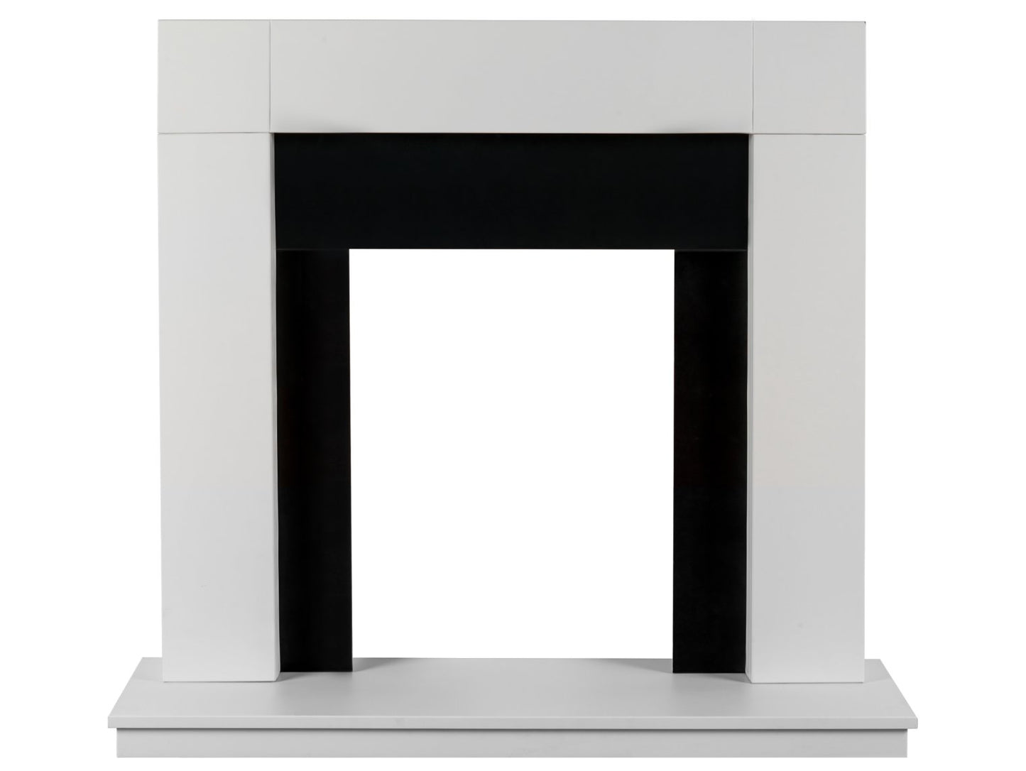 Adam Malmo Fireplace Pure White & Black/Pure White, 39"