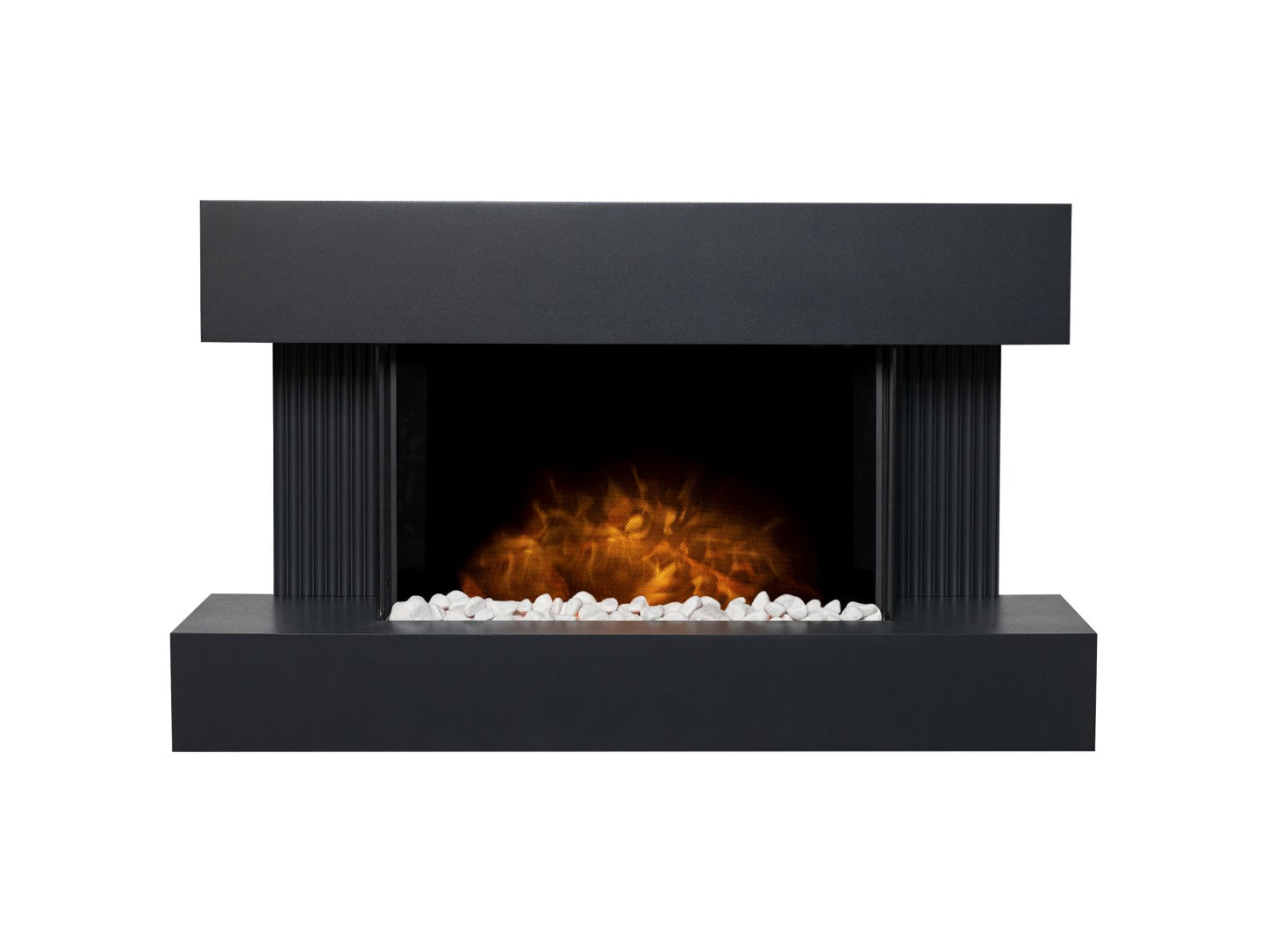 Adam Manola Charcoal Grey Wall Mounted Electric Fire Suite