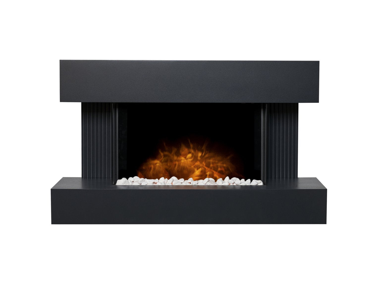 Adam Manola Charcoal Grey Wall Mounted Electric Fire Suite