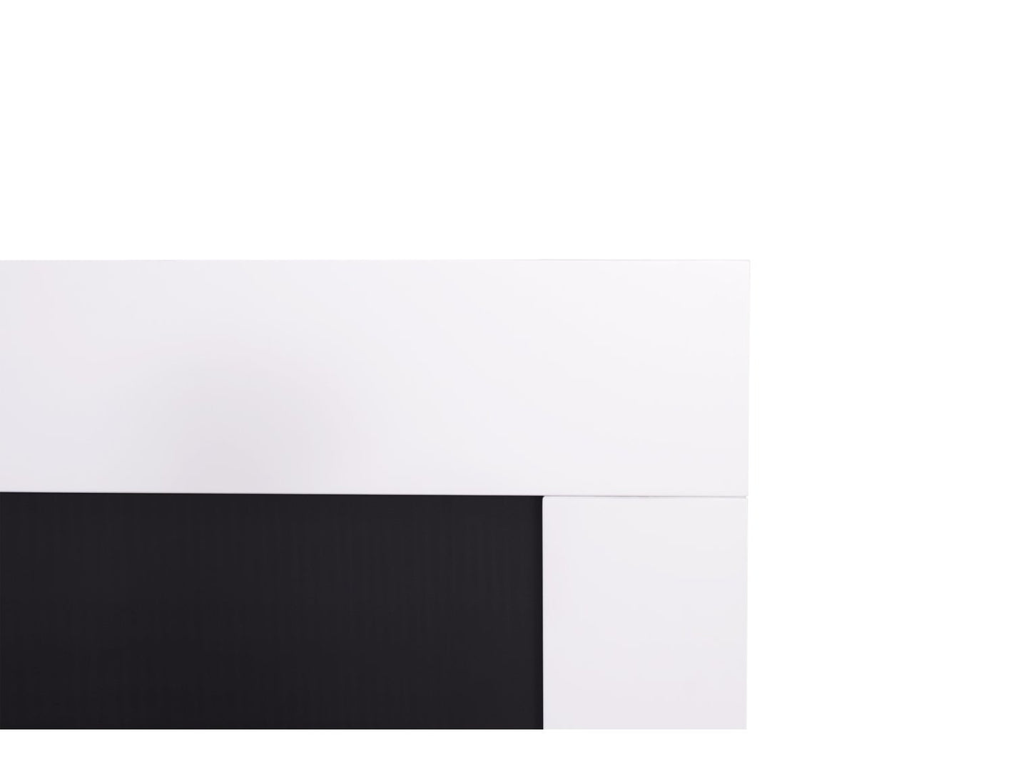 Adam Miami Fireplace Suite Pure White & Black, 48"