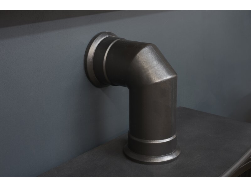 Adam Oak Beam, Hearth & Stove Pipe with Aviemore Stove in Black