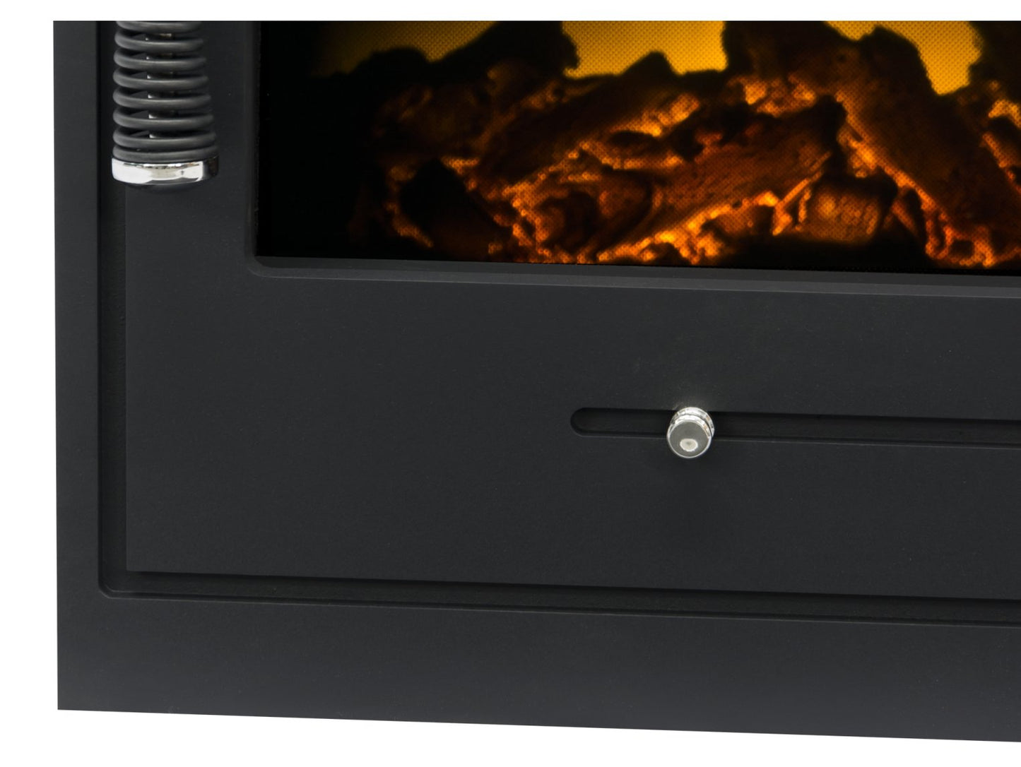 Adam Oslo Electric Inset Stove Black + Remote Control