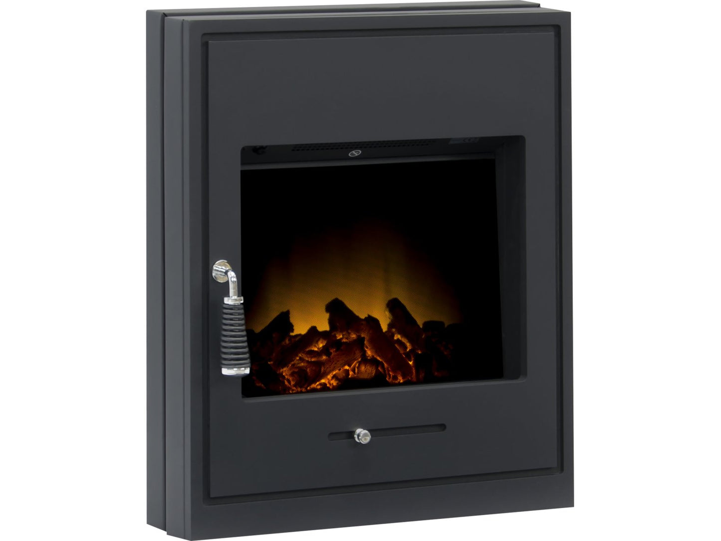 Adam Oslo Electric Inset Stove Black + Remote Control