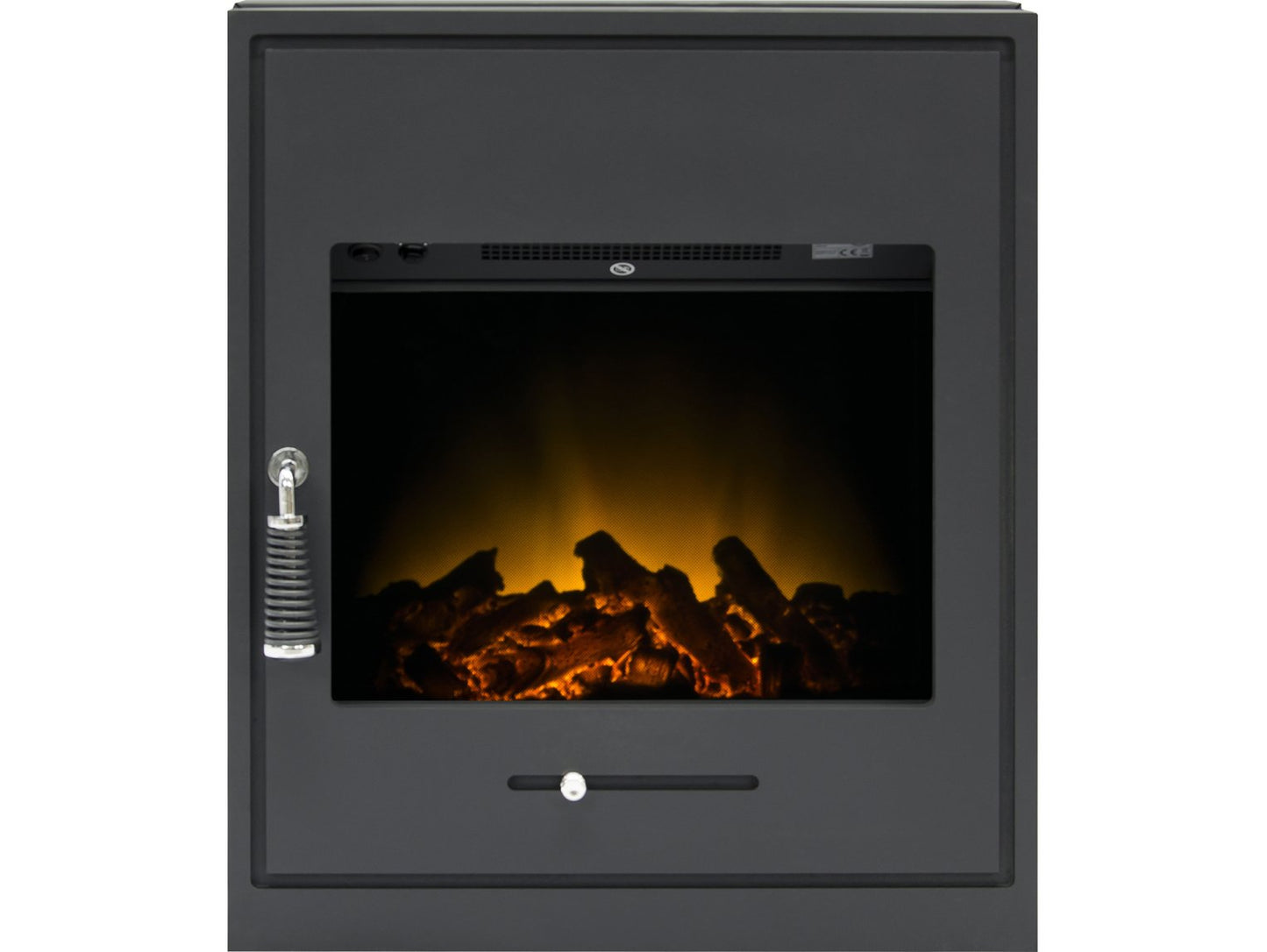 Adam Oslo Electric Inset Stove in Black with Remote Control