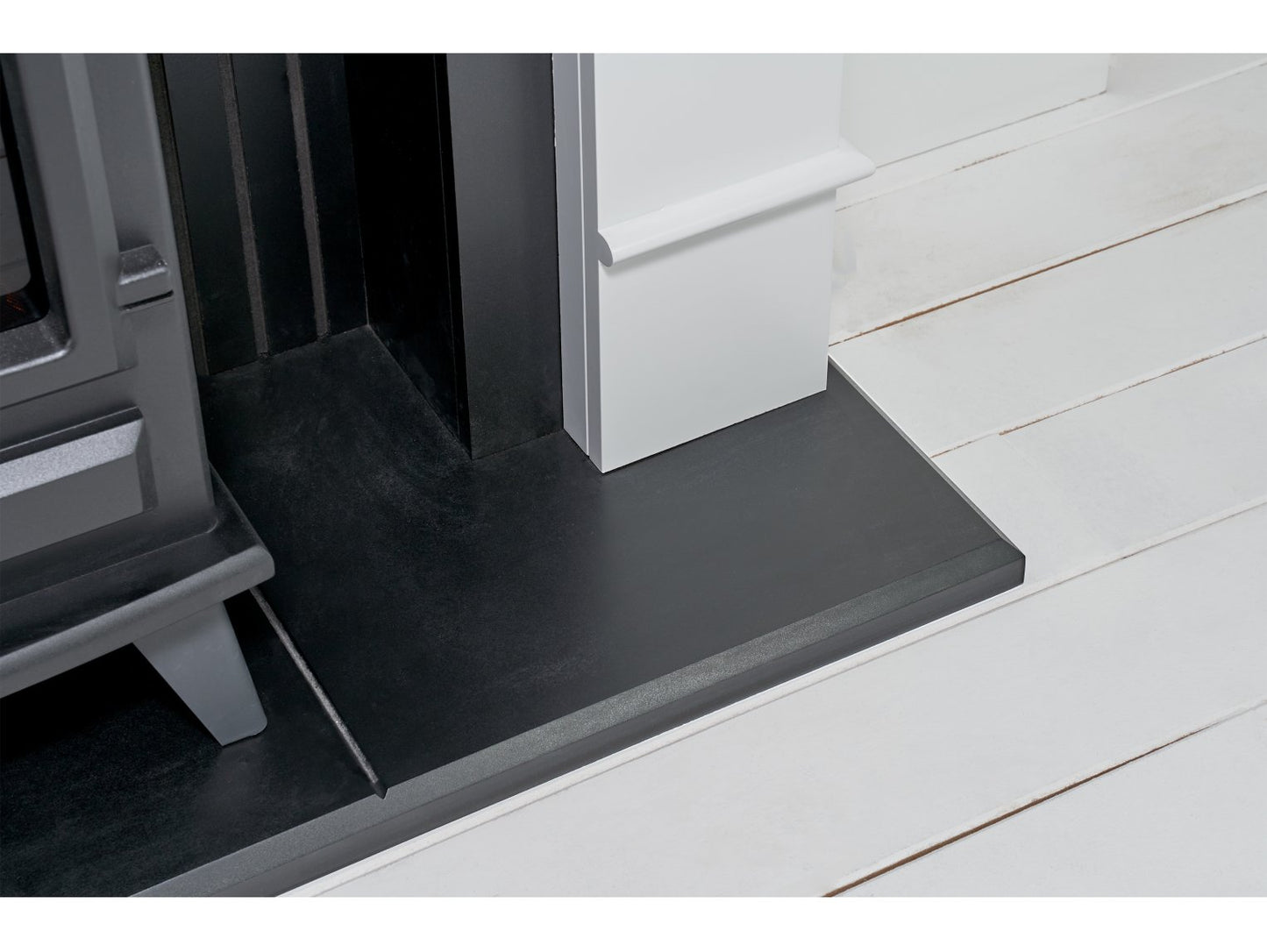 Adam Oxford Stove Suite Pure White + Hudson Electric Stove Black, 48"