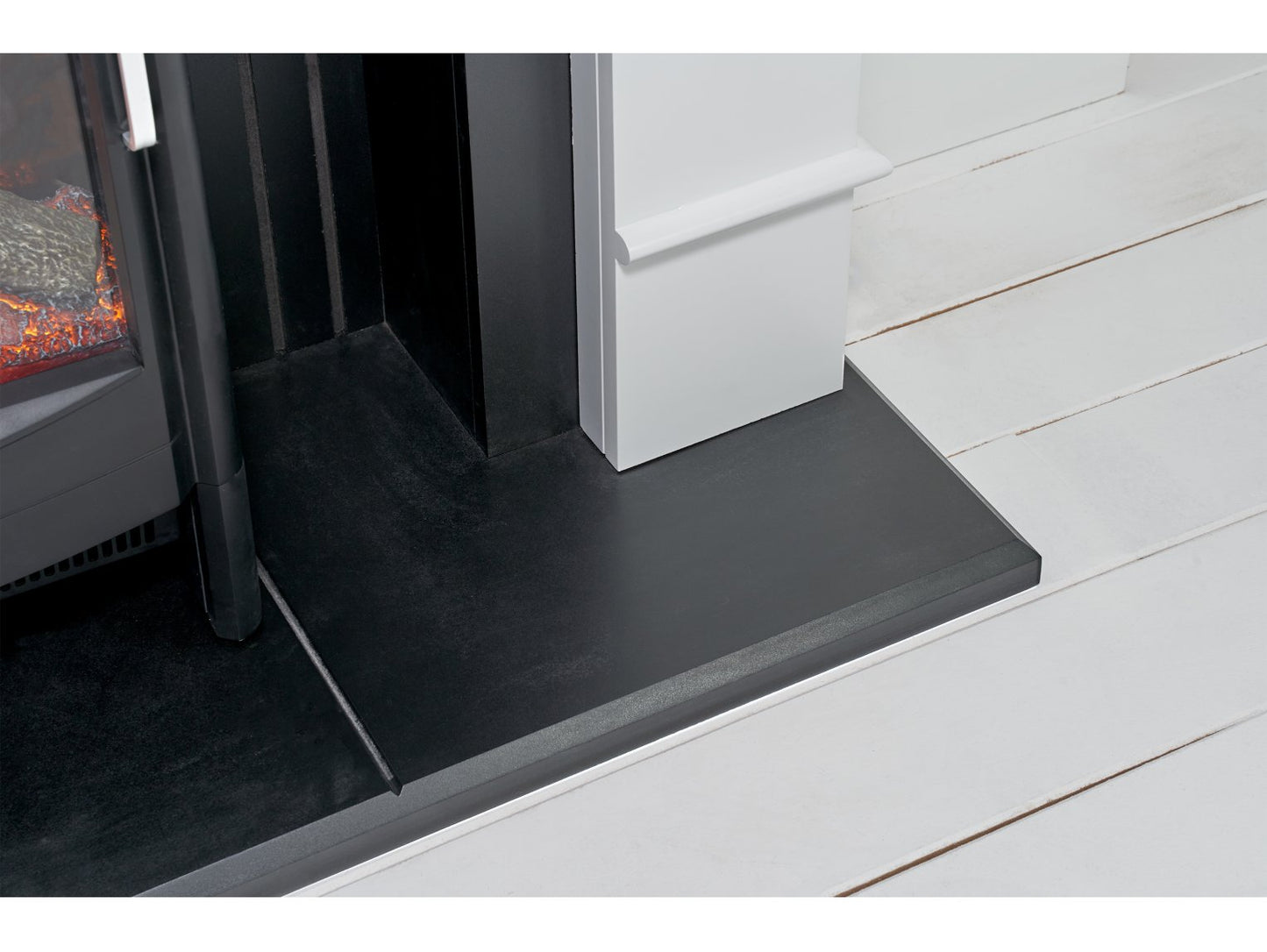 Adam Oxford Stove Suite Pure White + Keston Electric Stove Black, 48"