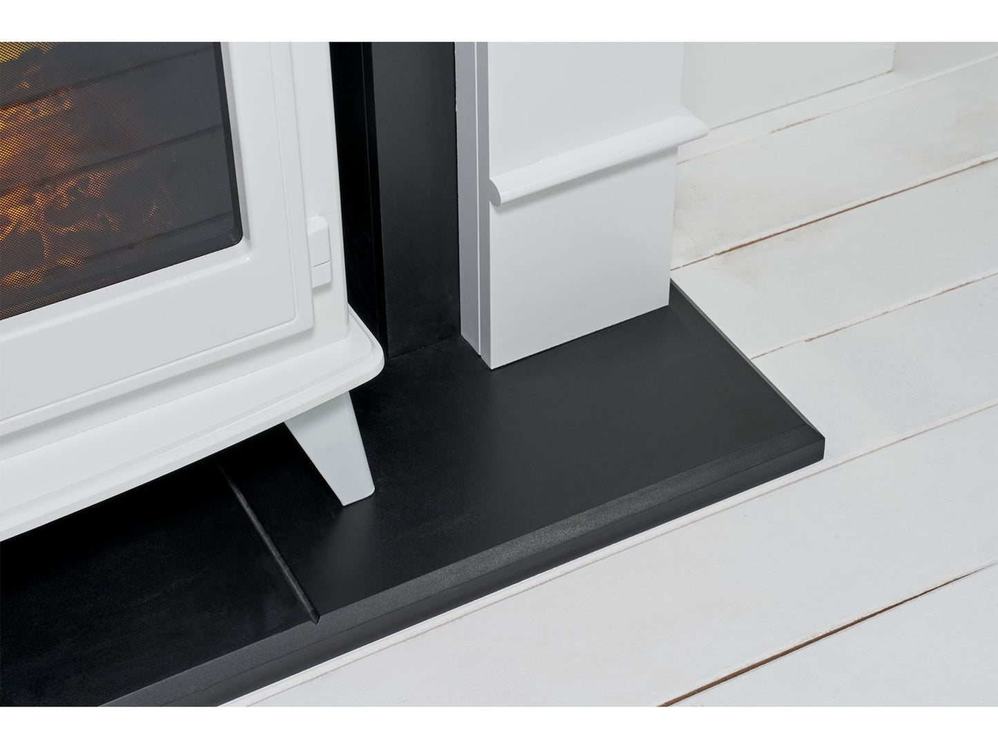 Adam Oxford Stove Suite Pure White + Woodhouse White Electric Stove, 48"