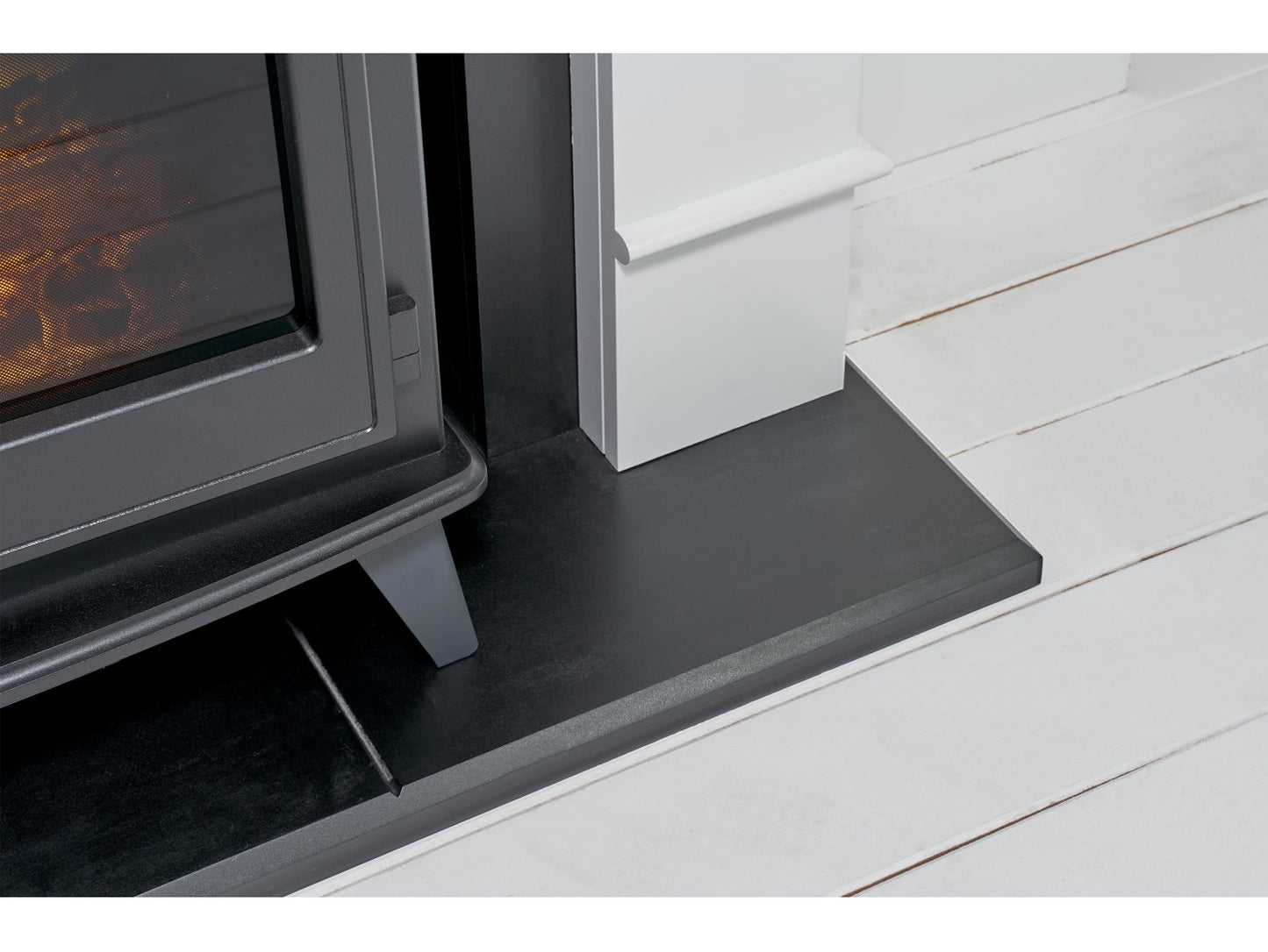 Adam Oxford Stove Suite Pure White + Woodhouse Electric Stove, 48"