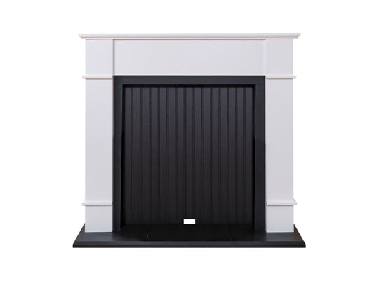 Adam Oxford Stove Fireplace in Pure White, 48 Inch