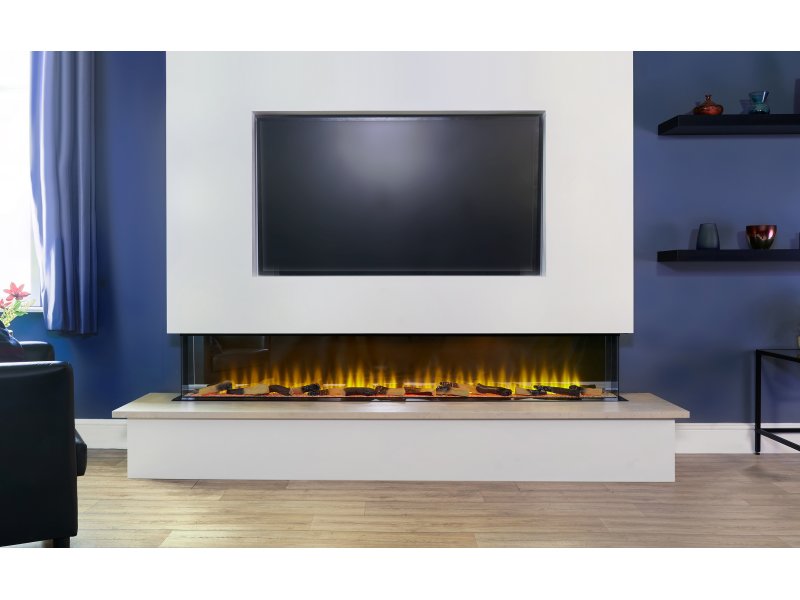 Adam Sahara 2000 Electric Inset Media Wall Panoramic Fire 81 Inch