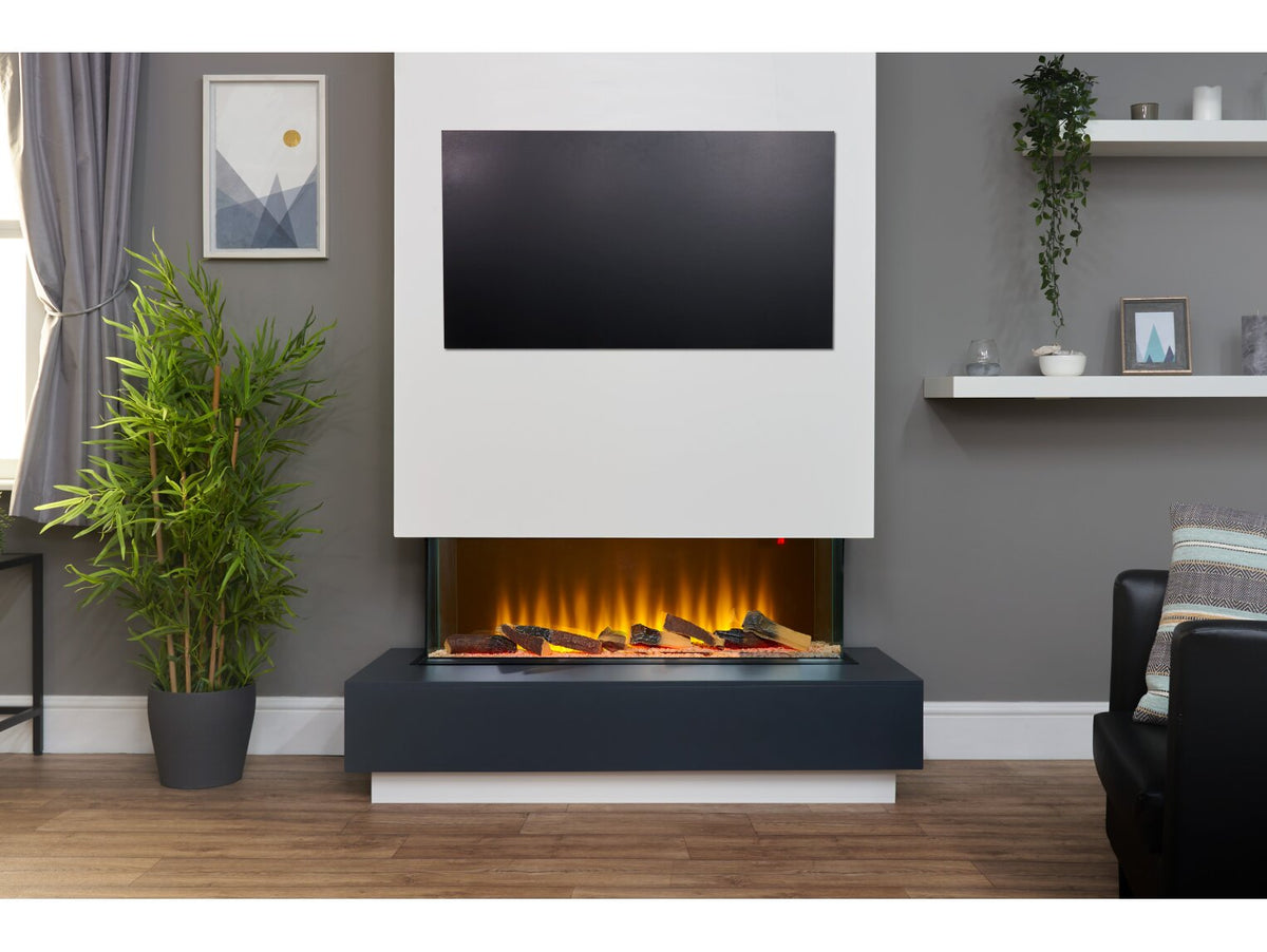 Adam Sahara Electric Inset Media Wall Panoramic Fire 42 Inch 1000mm