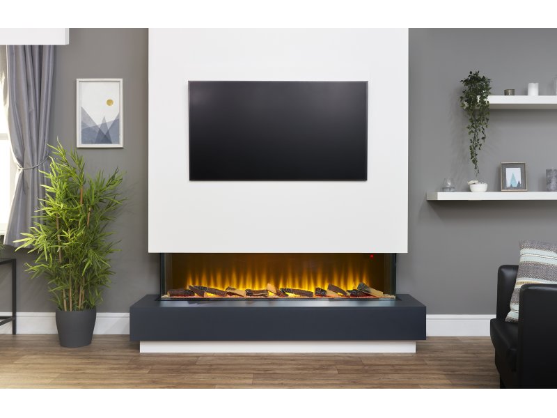 Adam Sahara Electric Inset Media Wall Panoramic Fire 61 Inch 1500mm