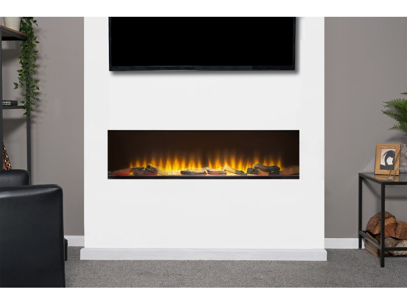 Adam Sahara Fully Inset Media Wall Electric Fire, 51 Inch 1250mm