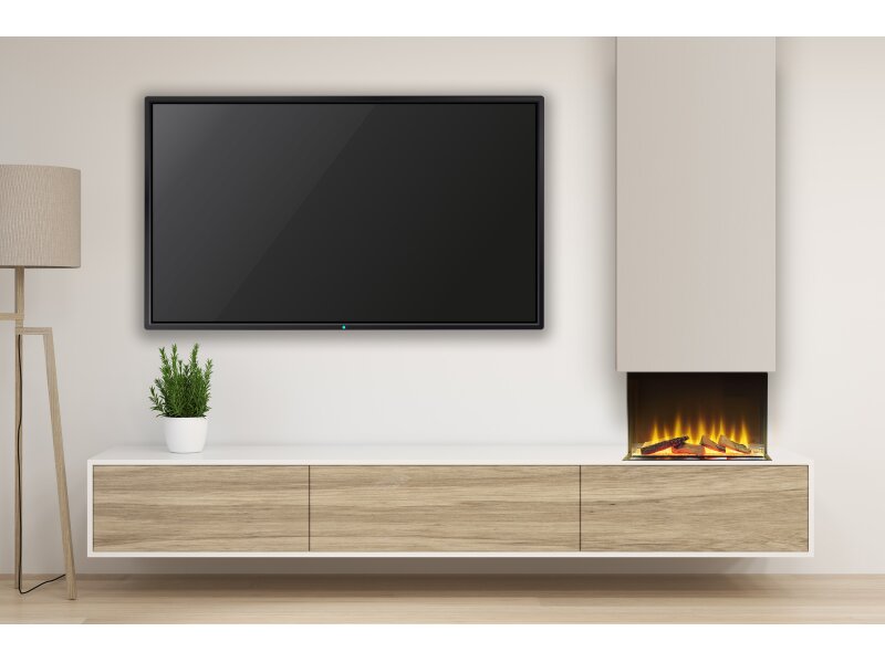 Adam Sahara Panoramic Media Wall Electric Fire, 22 Inch 500mm