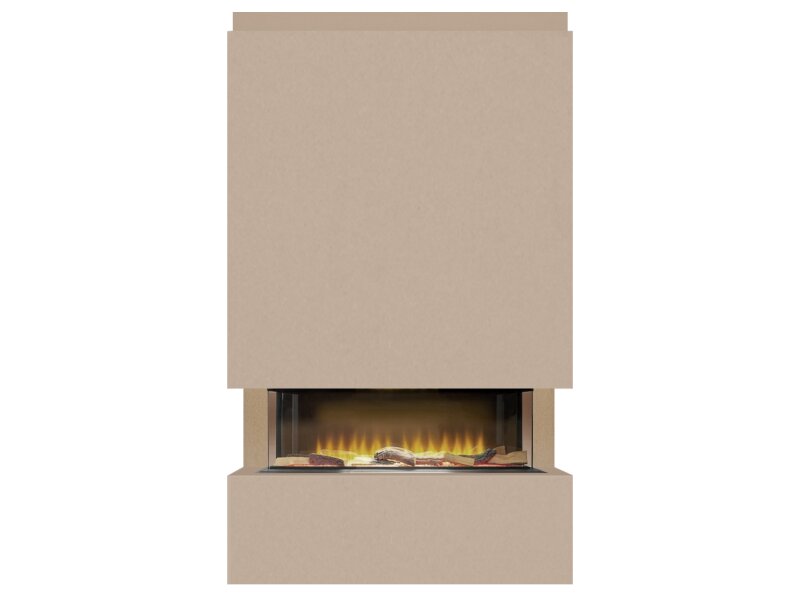 Adam Sahara Pre-Built Media Wall Fireplace Package 1
