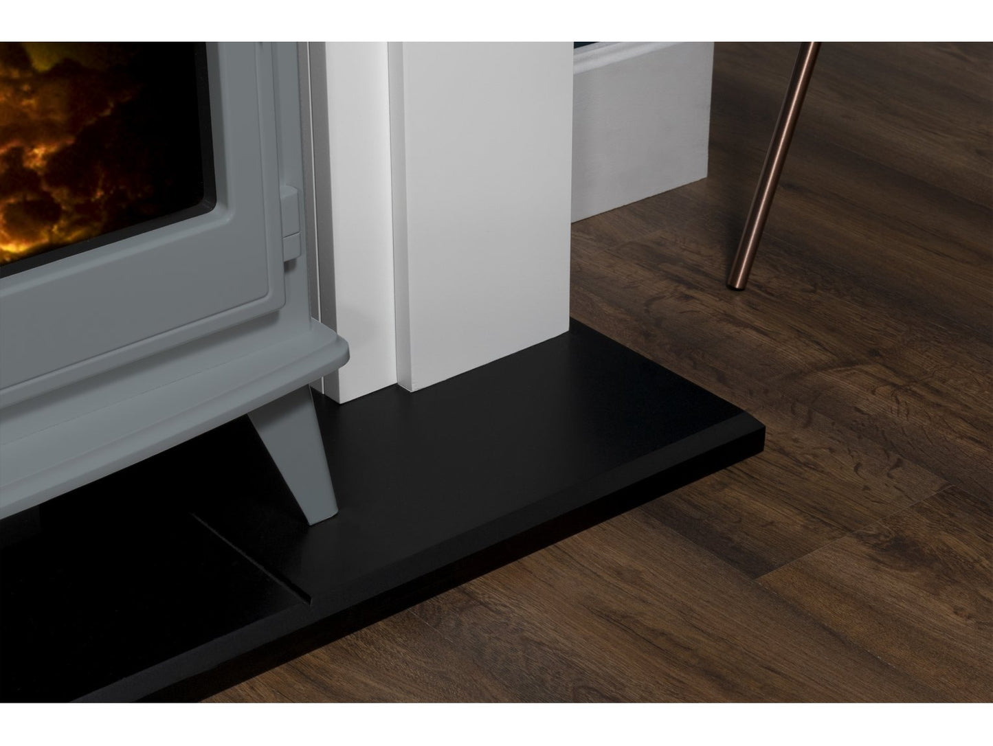 Adam Siena Stove Suite Pure White + Woodhouse Electric Stove Grey, 48"