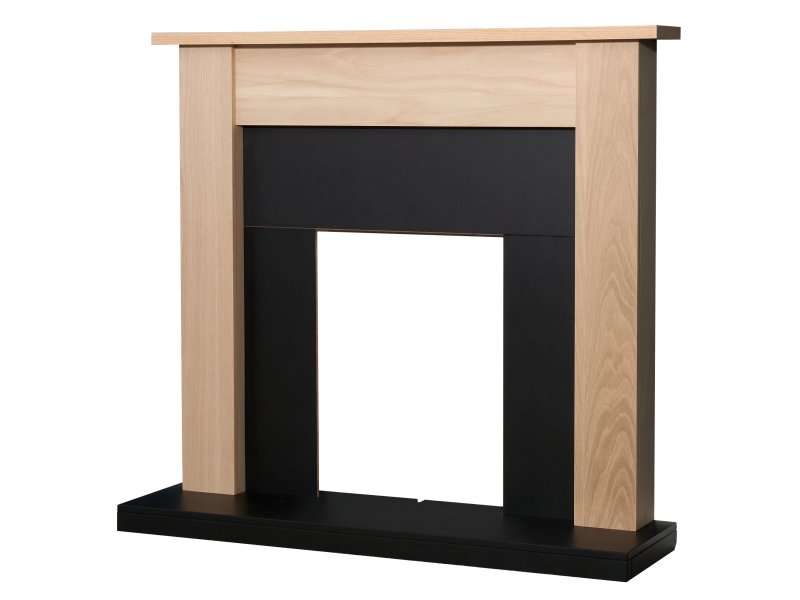 Adam Southwold Fireplace Oak & Black, 43"