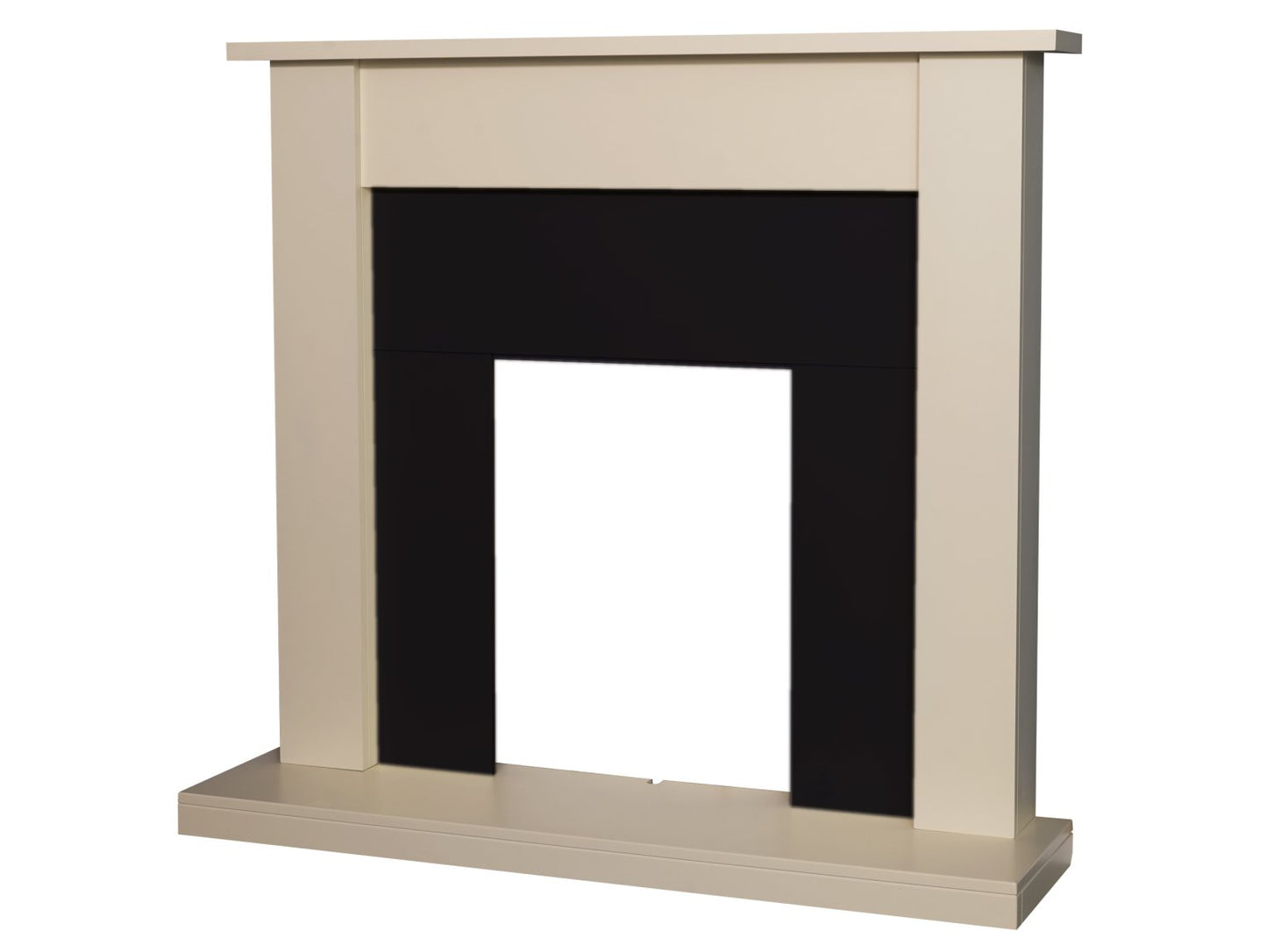 Adam Sutton Fireplace Cream & Black/Cream, 43"