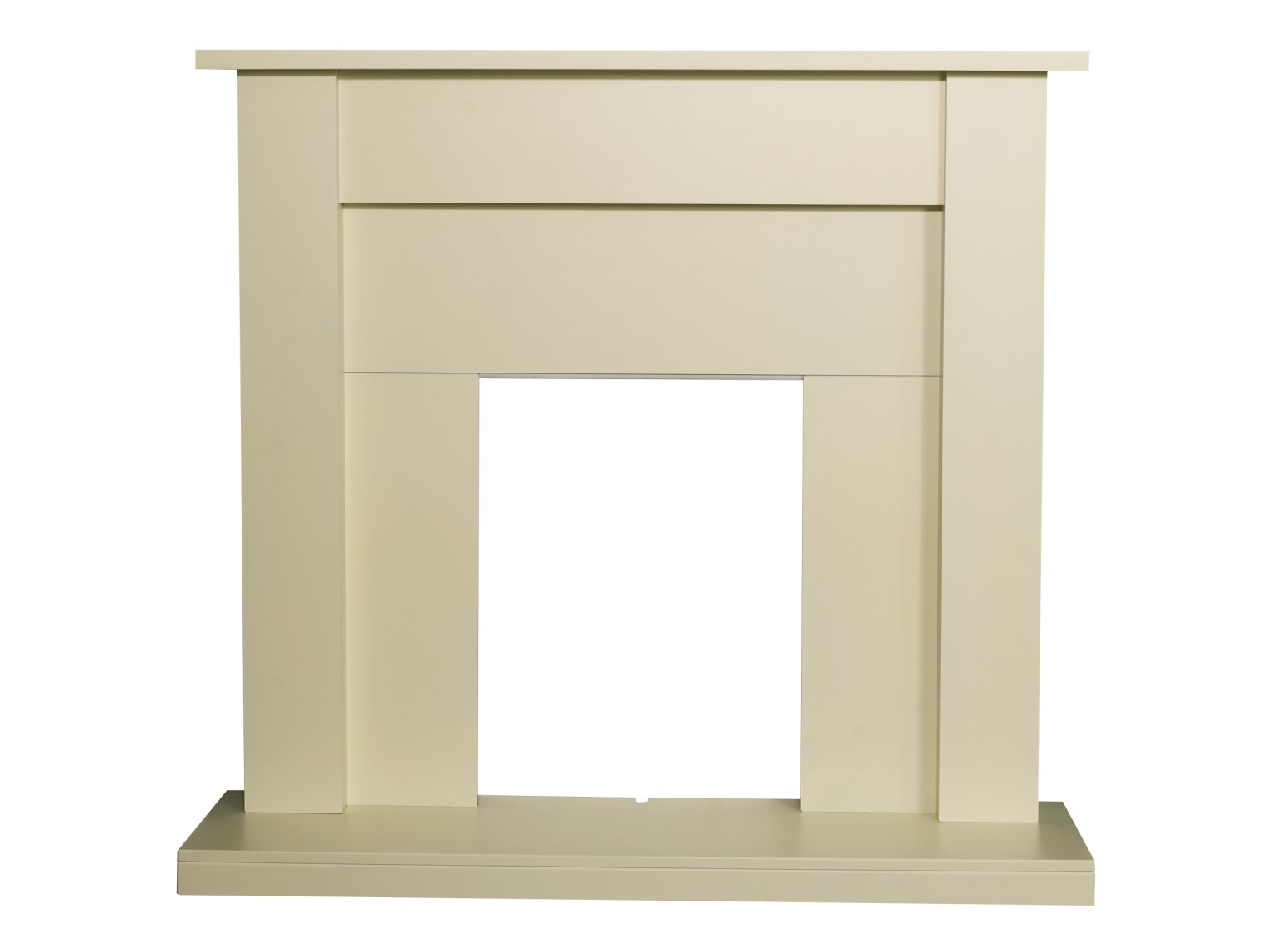 Adam Sutton Fireplace in Cream & Black/Cream, 43 Inch