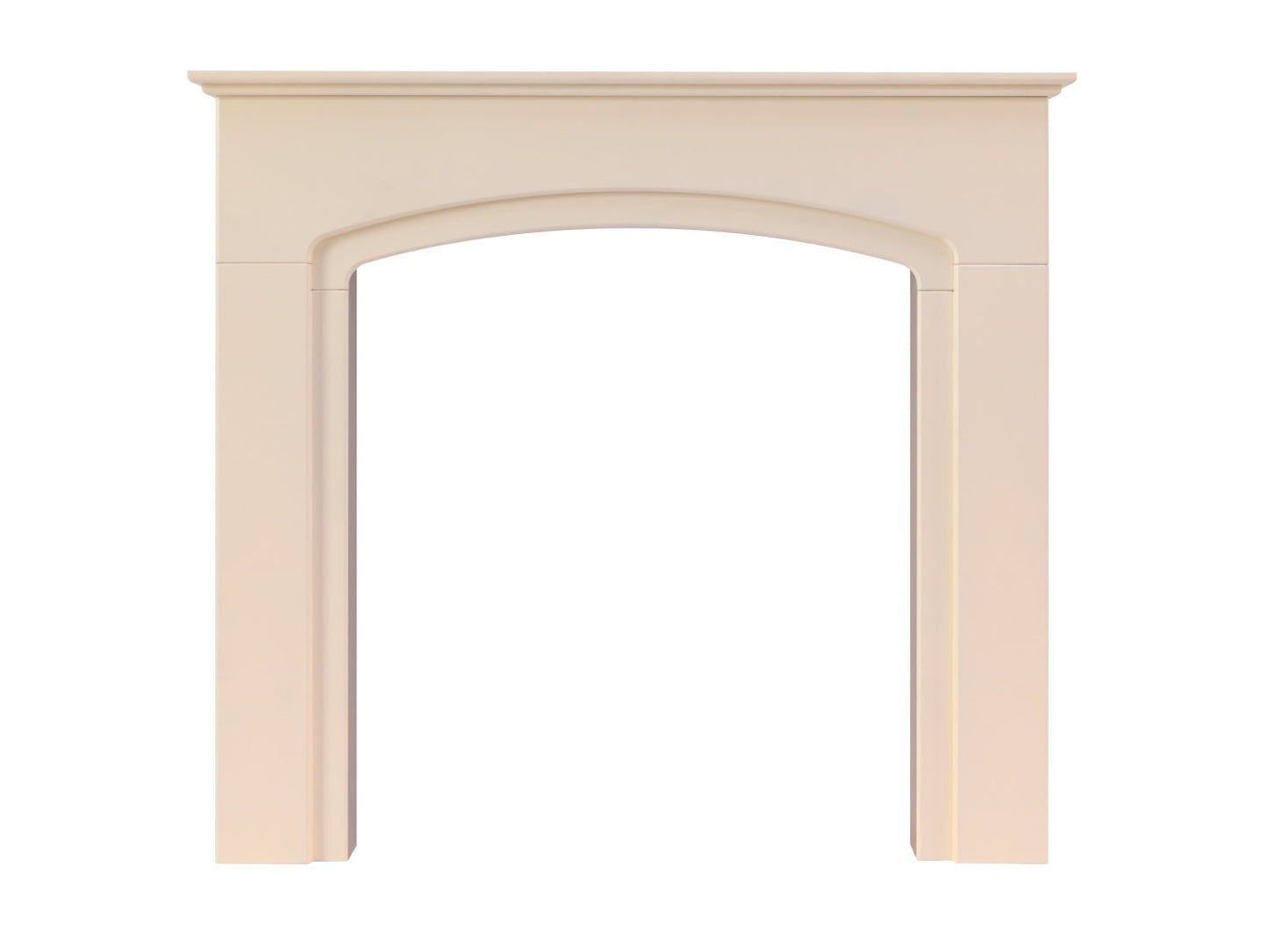 Adam Tamworth Mantelpiece with Downlights in Cream, 48 Inch