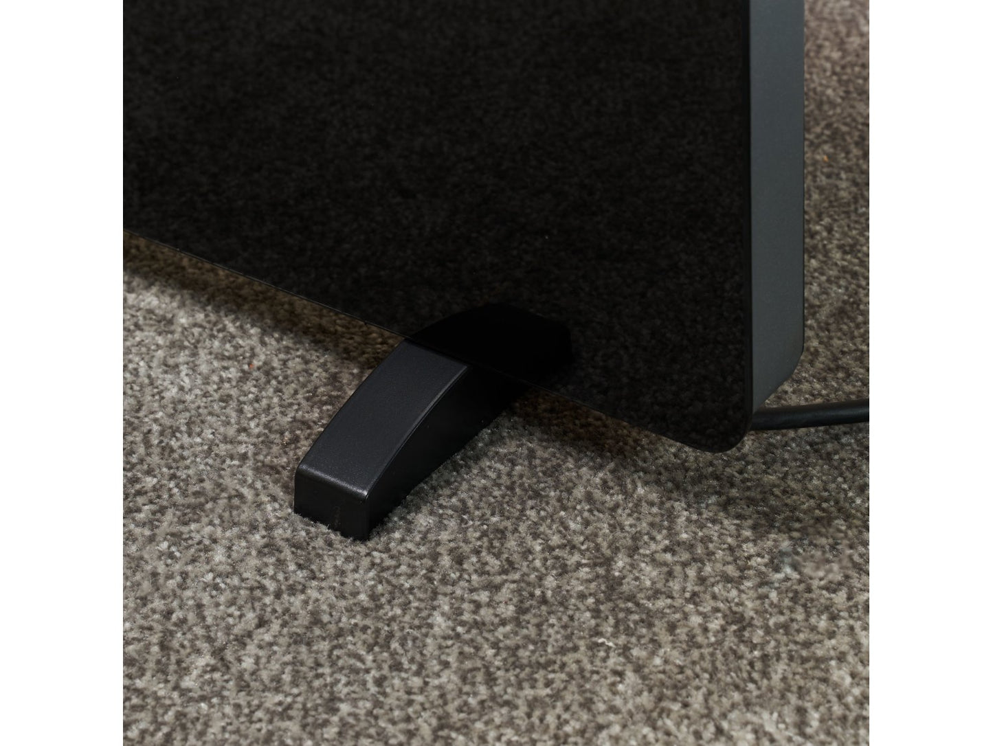 Adam iRad Freestanding Electric Panel Heater Black Glass + Thermostat