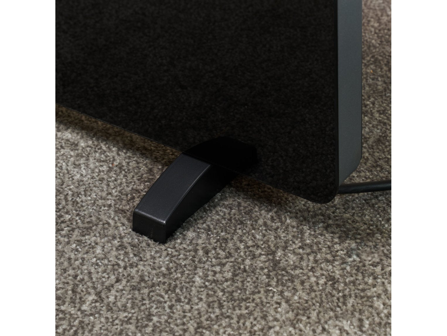Adam iRad Freestanding Electric Panel Heater Black Glass + Thermostat