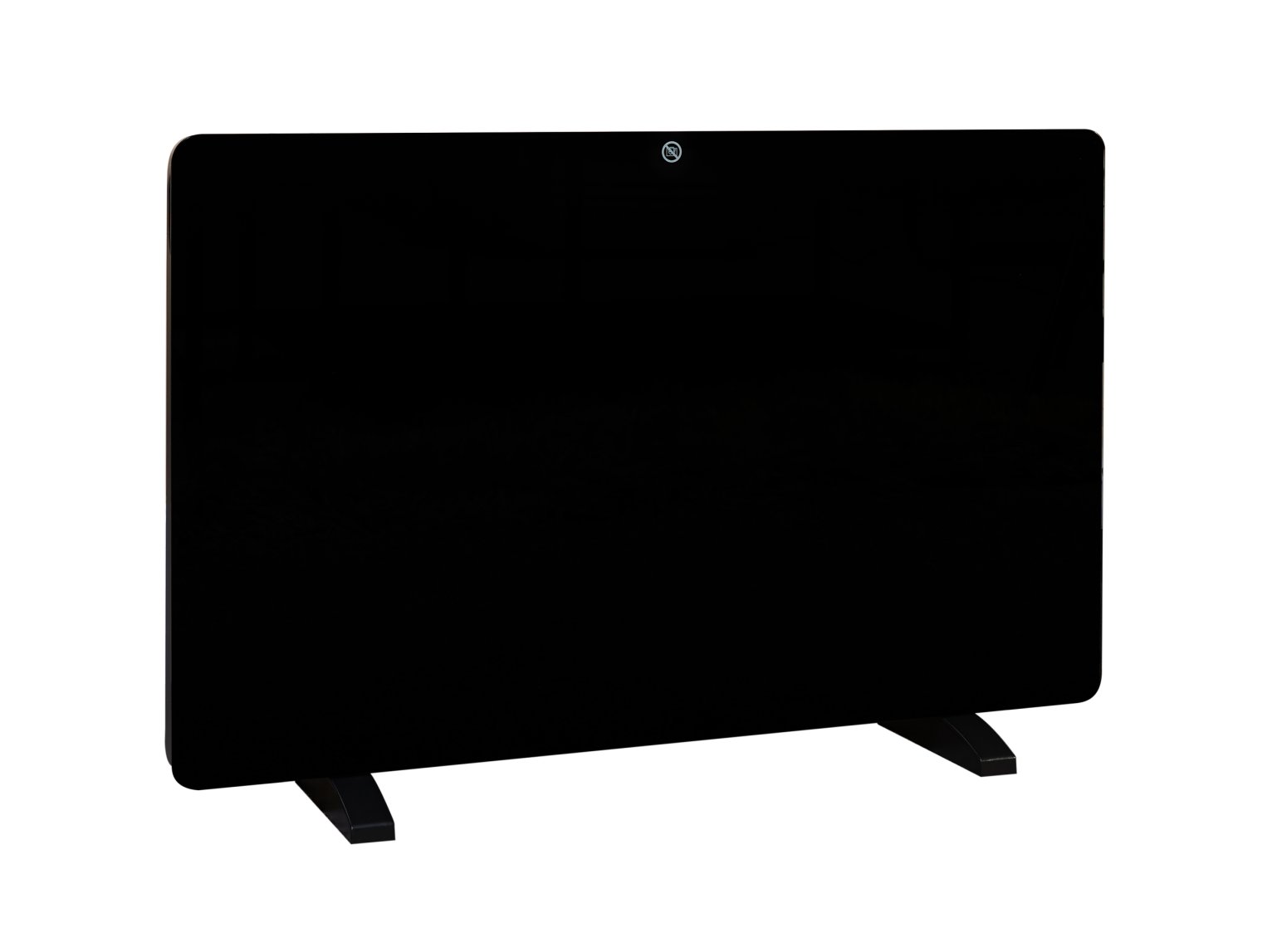 Adam iRad Freestanding Electric Panel Heater Black Glass + Thermostat