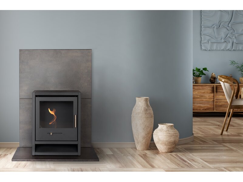 OKO S1 Bio Ethanol Stove in Charcoal Grey