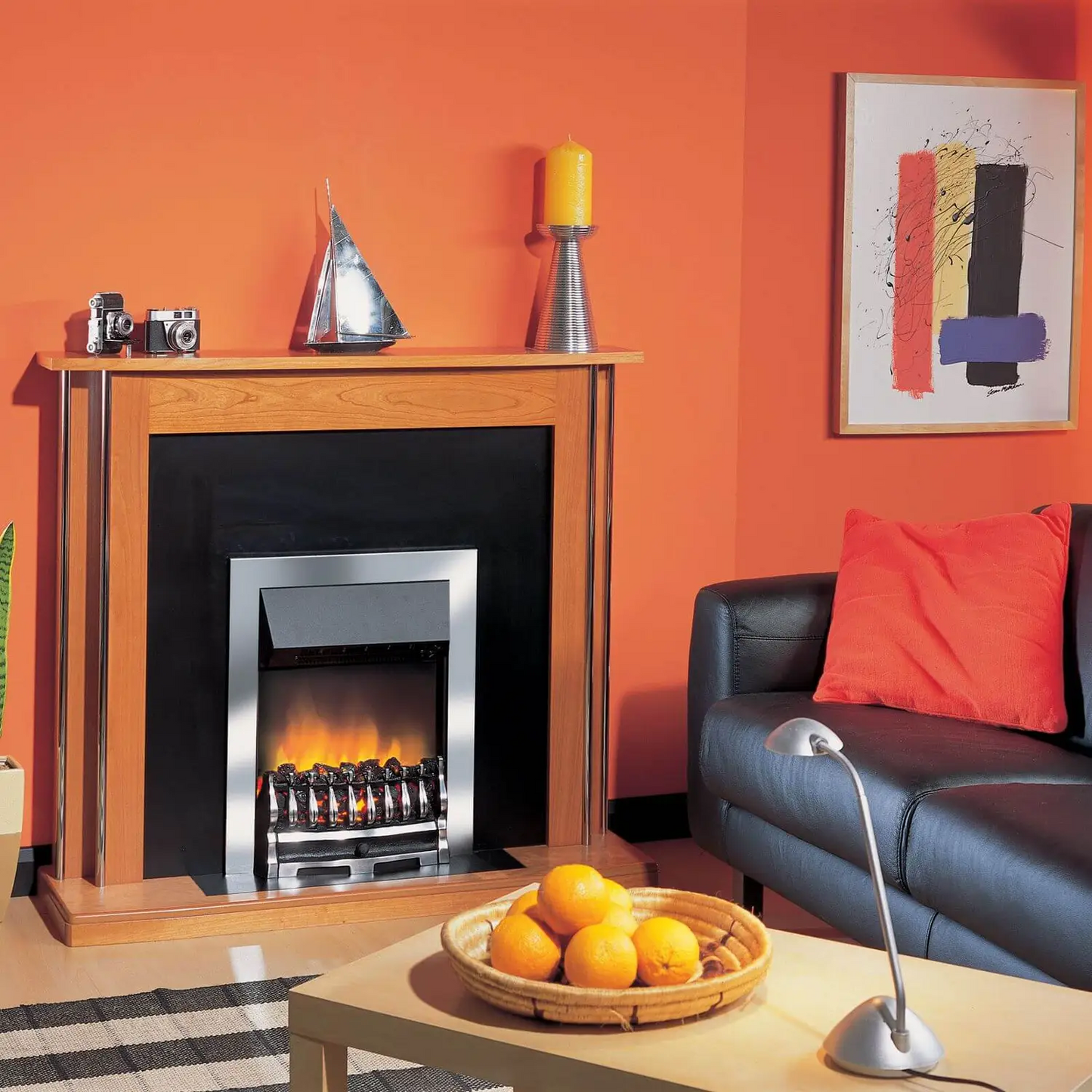 Dimplex Wynford Optiflame Chrome Inset Electric 2kW Fire
