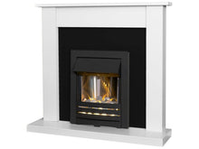 Load image into Gallery viewer, Adam Sutton Fireplace in Pure White &amp; Black with Helios Electric Fire in Black, 43 Inch
