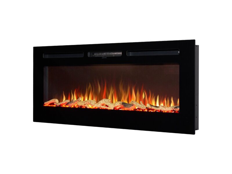 Adam Orlando Inset / Wall Mounted Electric Fire, 50 Inch