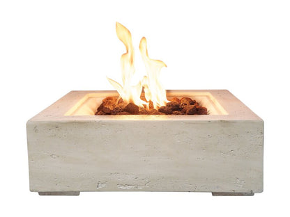 Field & Flame Mazus Gas Fire Pit in Travertine