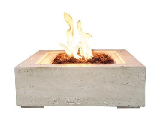 Field & Flame Mazus Gas Fire Pit in Travertine