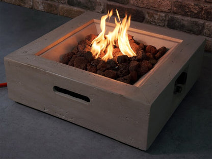 Field & Flame Mazus Gas Fire Pit in Travertine