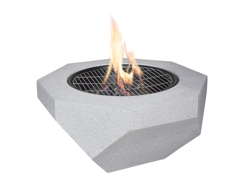 Field & Flame Rhoda wood Burning Fire Pit Concrete Grey