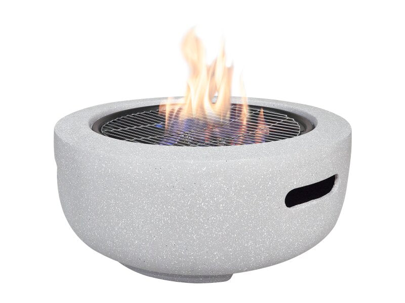 Field & Flame Dahlia wood Burning Fire Pit Concrete Grey