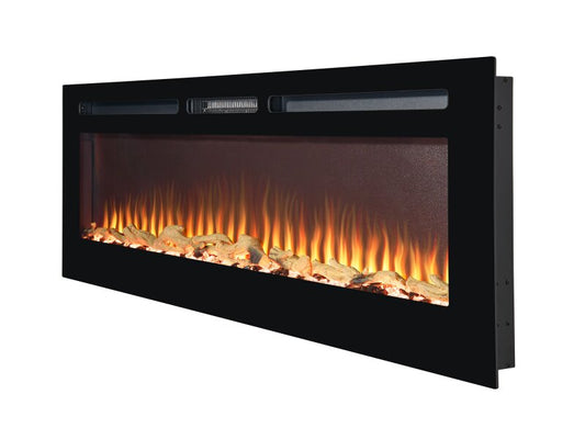 Adam Orlando Inset / Wall Mounted Electric Fire, 60 Inch