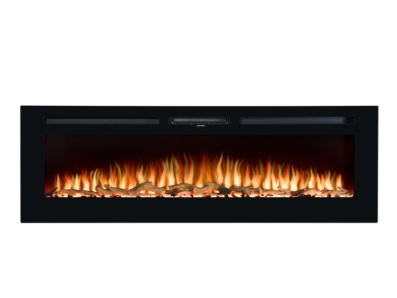 Adam Orlando Inset / Wall Mounted Electric Fire, 60 Inch