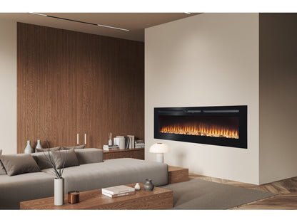 Adam Orlando Inset / Wall Mounted Electric Fire, 60 Inch