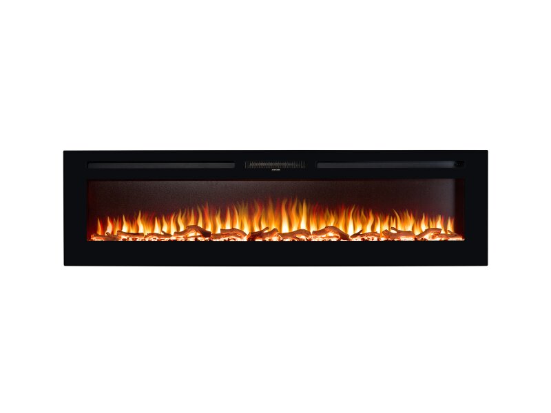 Adam Orlando Inset / Wall Mounted Electric Fire, 72 Inch