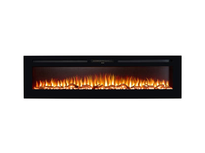 Adam Orlando Inset / Wall Mounted Electric Fire, 72 Inch