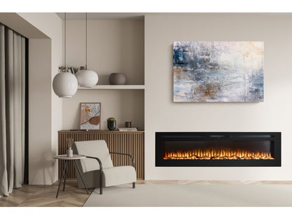 Adam Orlando Inset / Wall Mounted Electric Fire, 72 Inch